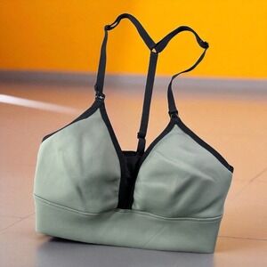 Blanqi Nursing Bra S Sage Green Black Adjustable Straps Comfort Lounge Sport‎